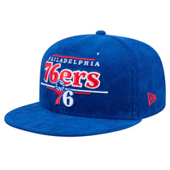 New Era Philadelphia 76ers Throwback Display Corduroy 9FIFTY Snapback Hat Royal