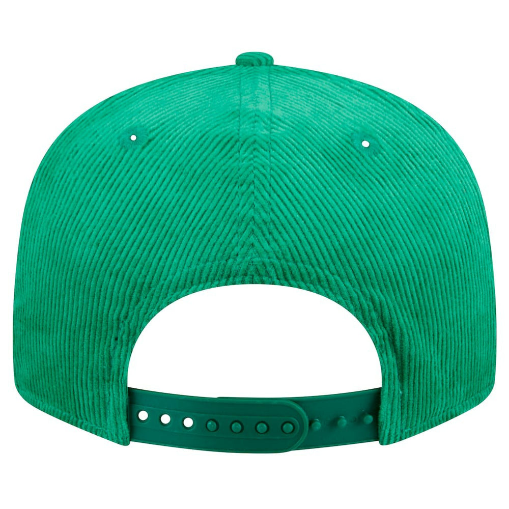 New Era Boston Celtics Throwback Display Corduroy 9FIFTY Snapback Hat Kelly Green