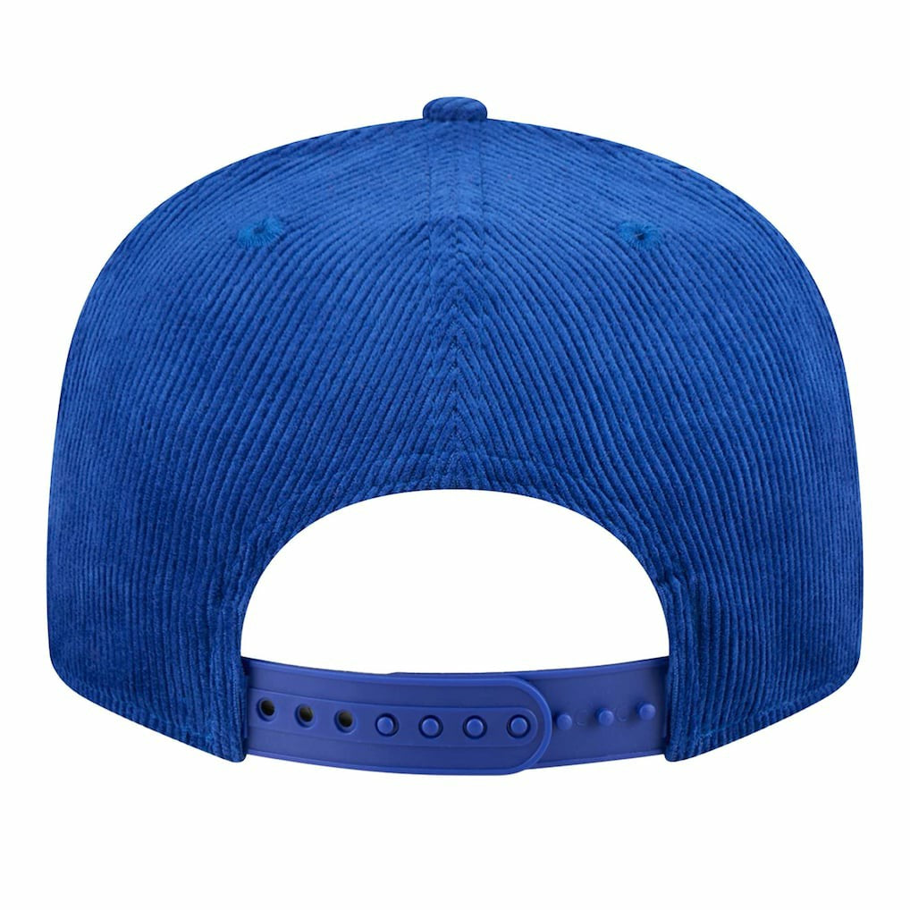 New Era Golden State Warriors Throwback Display Corduroy 9FIFTY Snapback Hat Royal