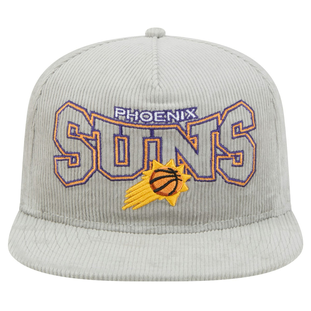 New Era Phoenix Suns Throwback Corduroy Golfer Snapback Hat Gray