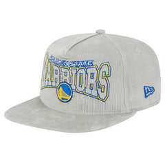 New Era Golden State Warriors Throwback Corduroy Golfer Snapback Hat Gray