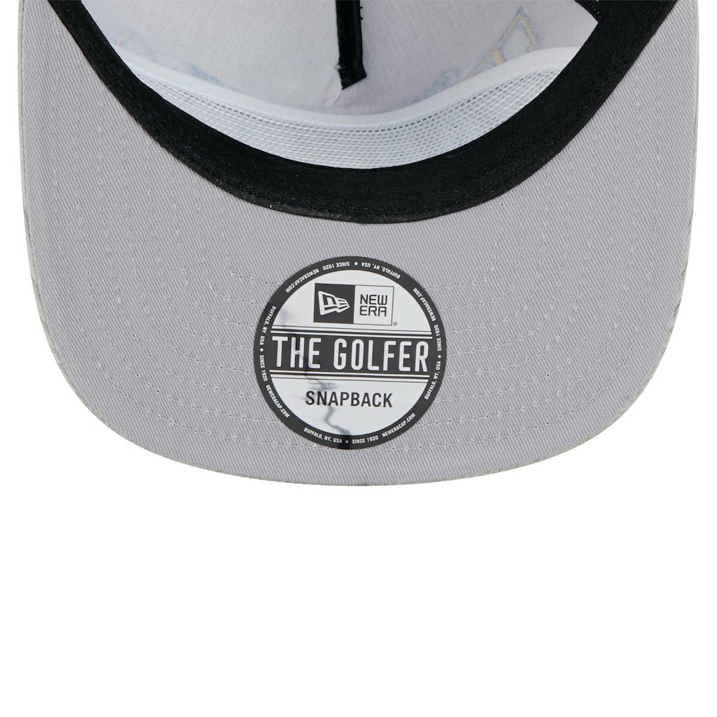New Era Golden State Warriors Throwback Corduroy Golfer Snapback Hat Gray