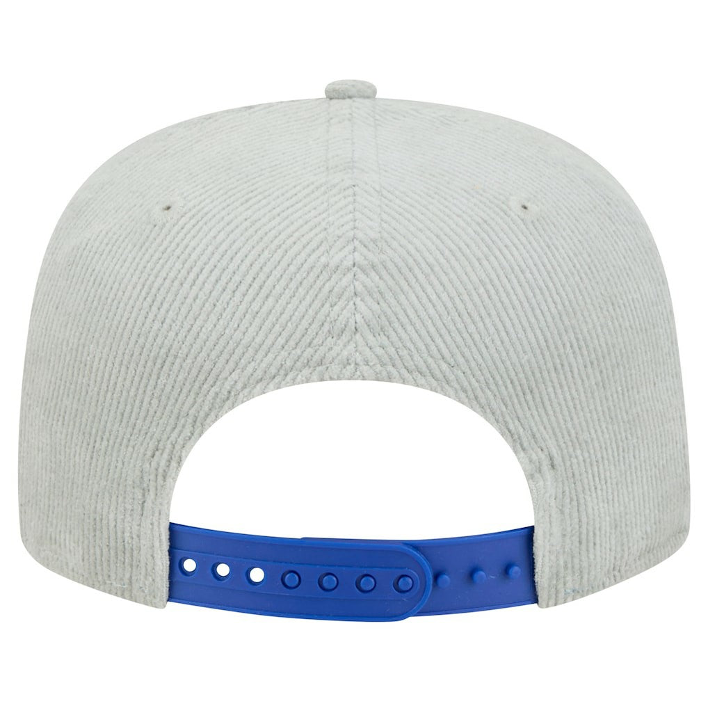 New Era Philadelphia 76ers Throwback Corduroy Golfer Snapback Hat Gray