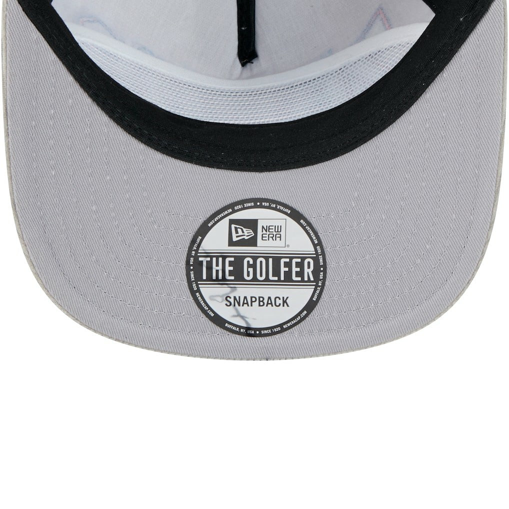 New Era Philadelphia 76ers Throwback Corduroy Golfer Snapback Hat Gray