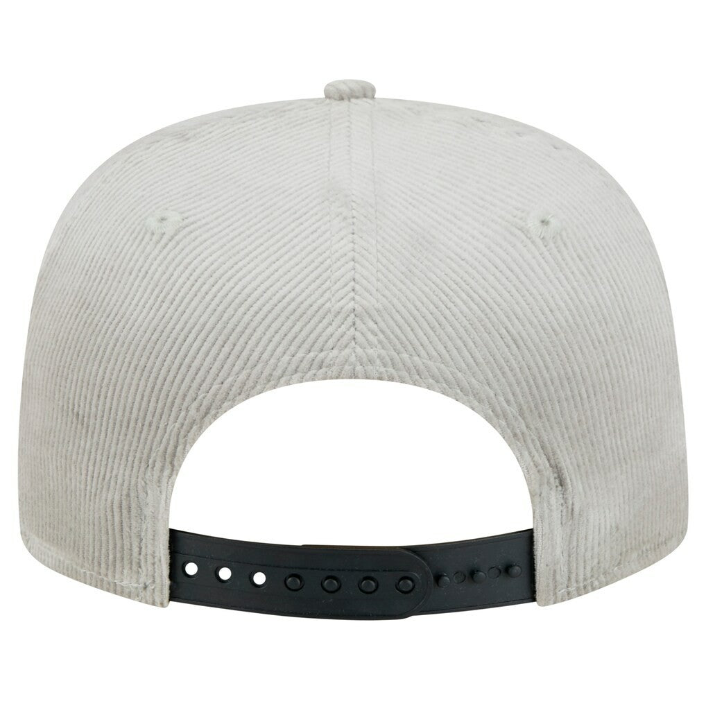 New Era Chicago Bulls Throwback Corduroy Golfer Snapback Hat Gray