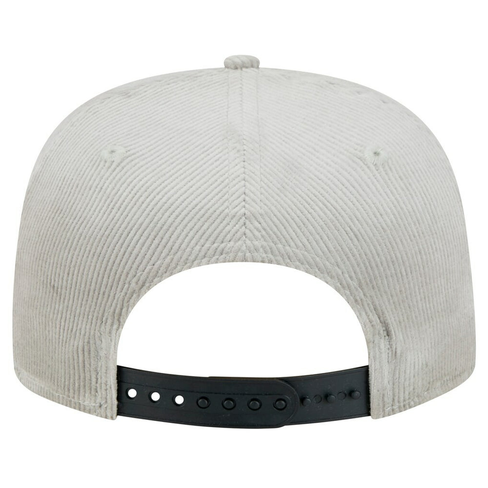New Era Chicago Bulls Throwback Corduroy Golfer Snapback Hat Gray