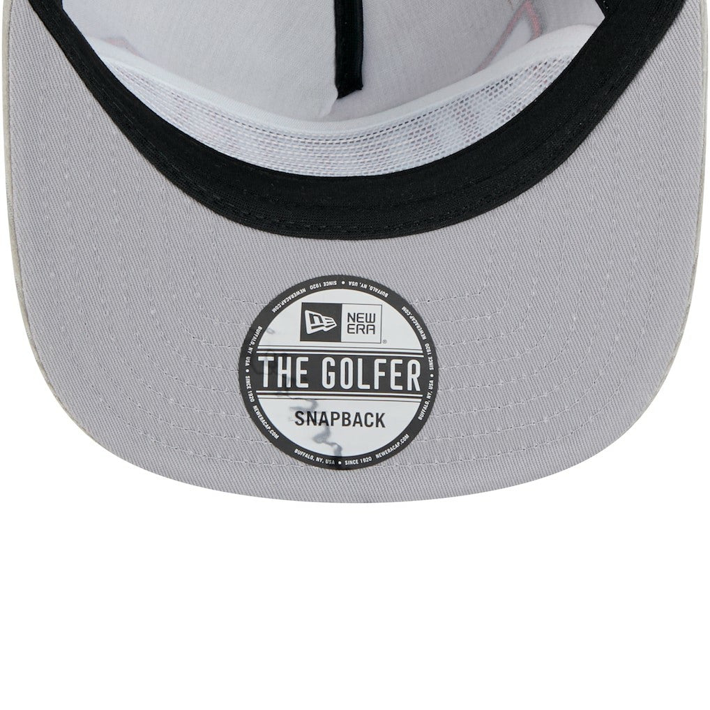 New Era Chicago Bulls Throwback Corduroy Golfer Snapback Hat Gray