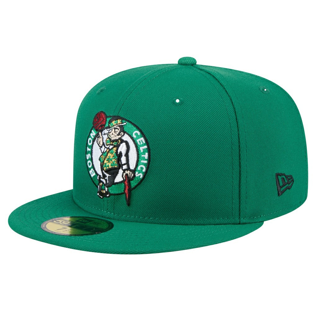 New Era Boston Celtics Throwback Pennant 59FIFTY Fitted Hat Kelly Green