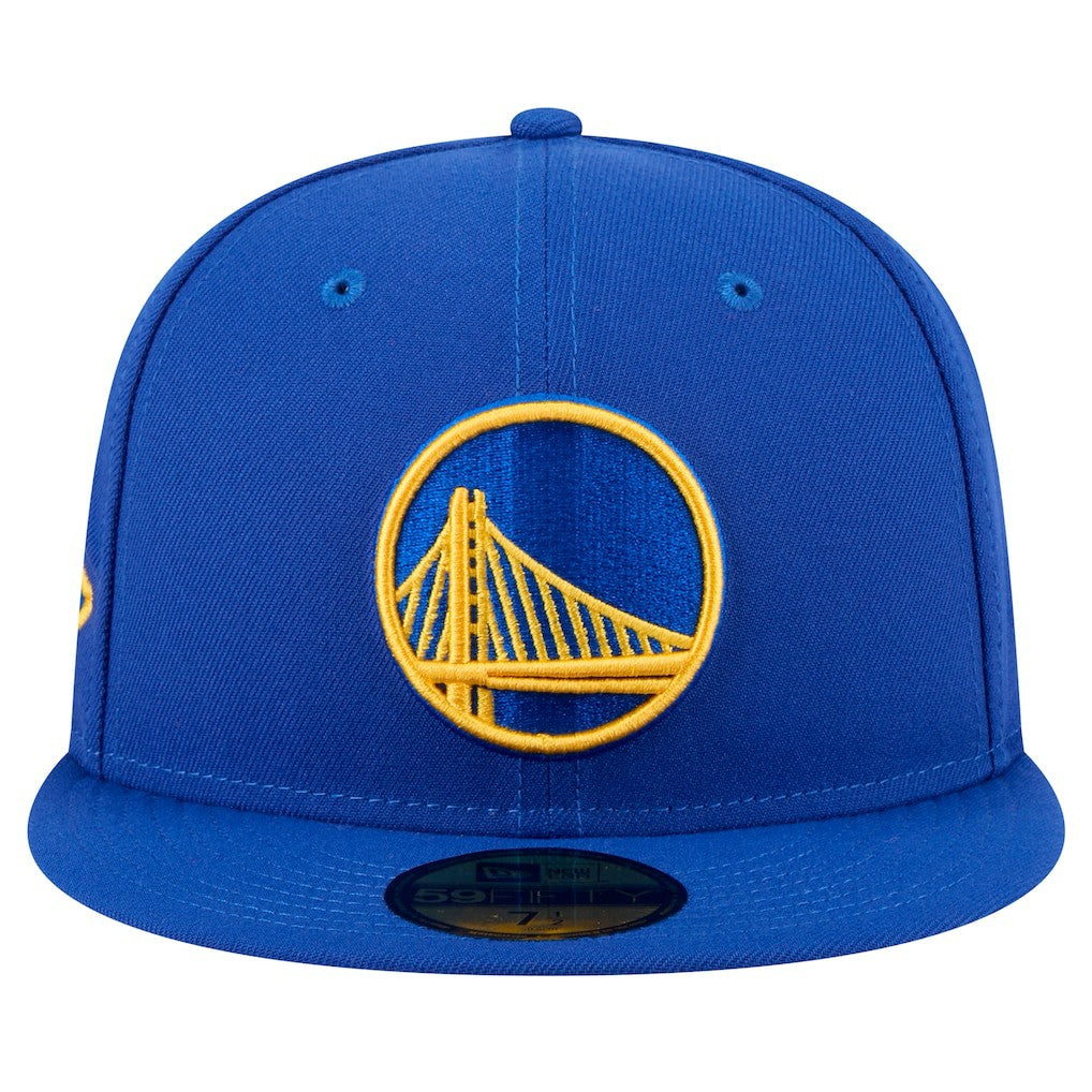 New Era Golden State Warriors Throwback Pennant 59FIFTY Fitted Hat Royal
