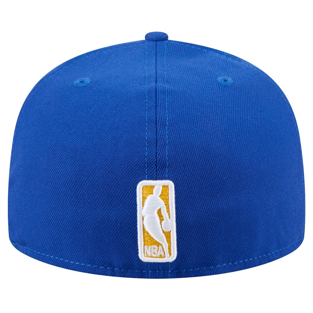New Era Golden State Warriors Throwback Pennant 59FIFTY Fitted Hat Royal