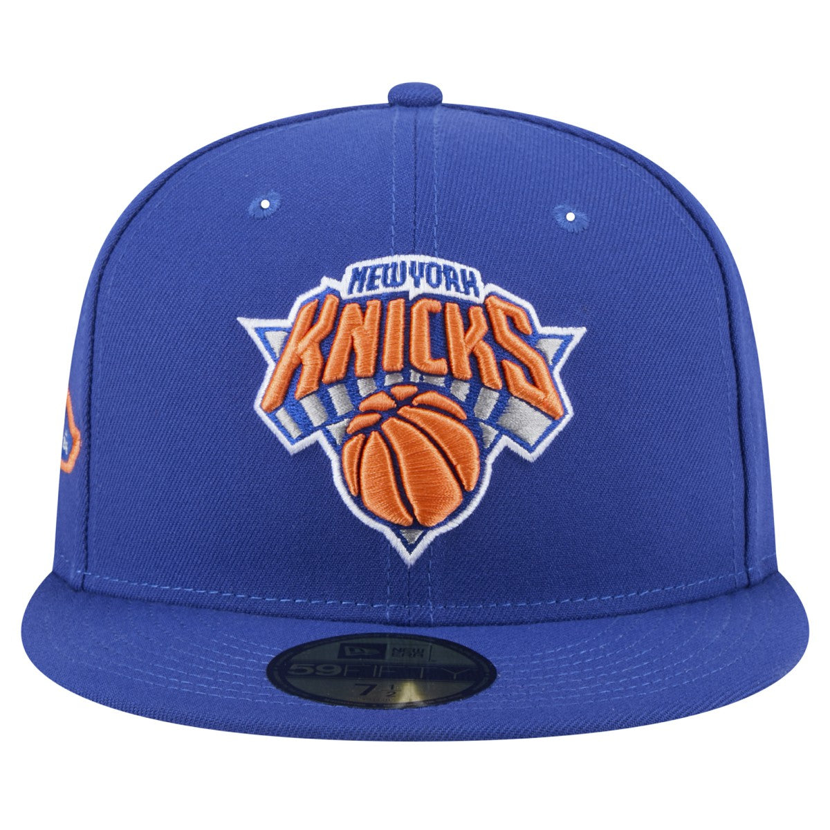 New Era New York Knicks Throwback Pennant 59FIFTY Fitted Hat Blue