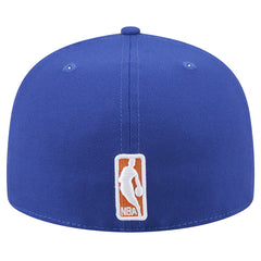 New Era New York Knicks Throwback Pennant 59FIFTY Fitted Hat Blue