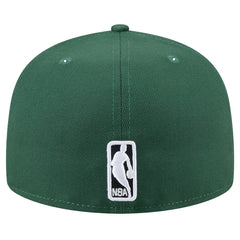 New Era Milwaukee Bucks Throwback Pennant 59FIFTY Fitted Hat Hunter Green