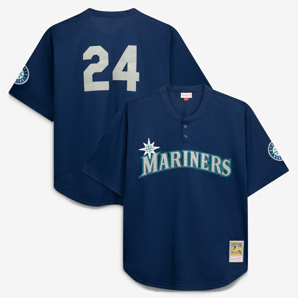 Seattle Mariners Mitchell & Ness Big & Tall Cooperstown Collection Mesh Batting Practice Jersey for sale