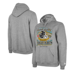 Jacksonville Jaguars New Era Retro Pullover Hoodie - Heather Gray - NFL