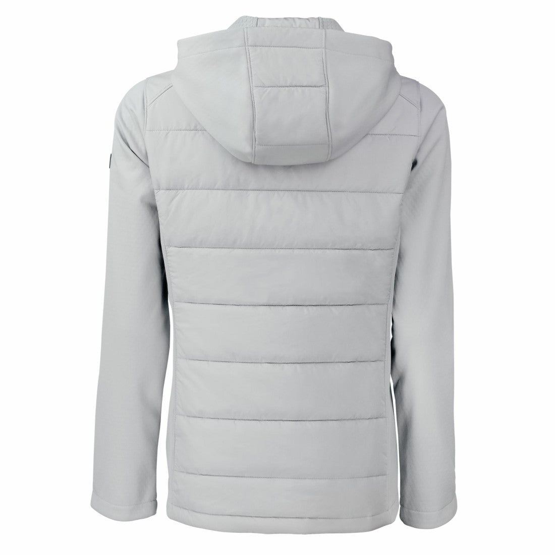 Detroit Lions Cutter & Buck Women's Evoke PrimaLoft Hybrid Eco Softshell Recycled Full-Zip Hooded Jacket - Gray - NFL