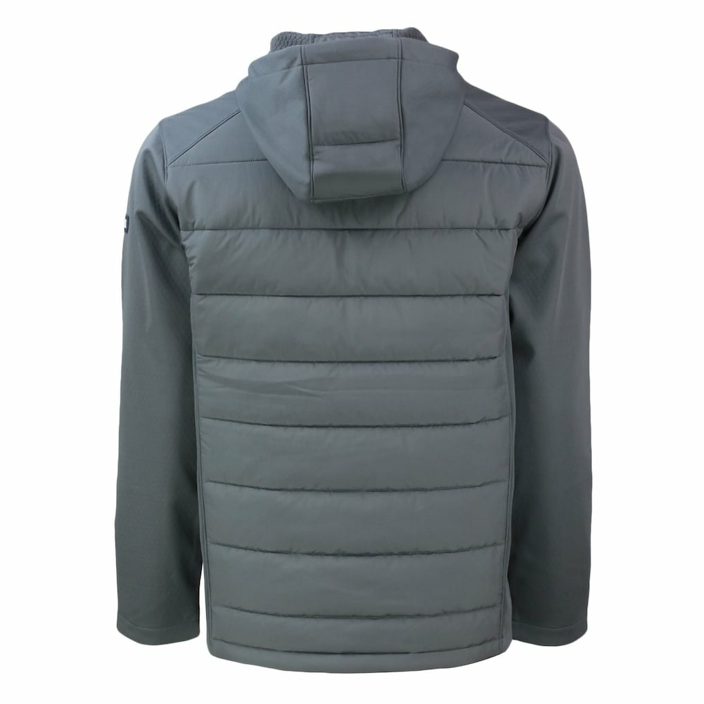 Buffalo Bills Cutter & Buck Evoke PrimaLoft Hybrid Eco Softshell Recycled Full-Zip Hooded Jacket - Gray - NFL