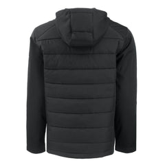Carolina Panthers Cutter & Buck Evoke PrimaLoft Hybrid Eco Softshell Recycled Full-Zip Hooded Jacket - Black - NFL