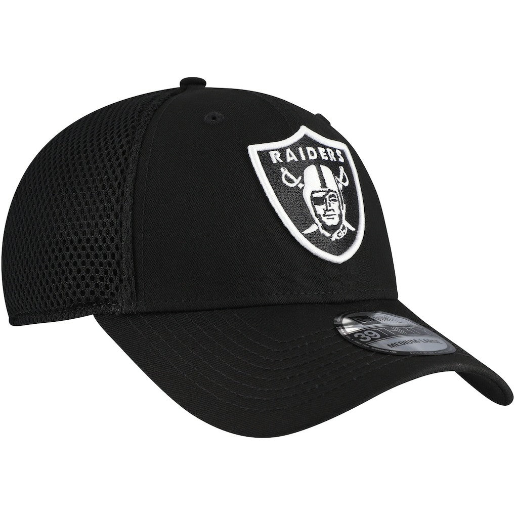New Era Las Vegas Raiders Black Main Neo 39THIRTY Flex Hat - NFL