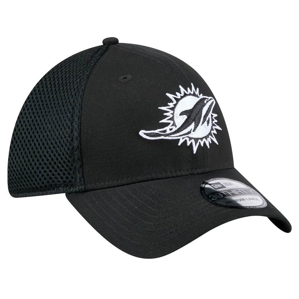 New Era Miami Dolphins Black Main Neo 39THIRTY Flex Hat - NFL