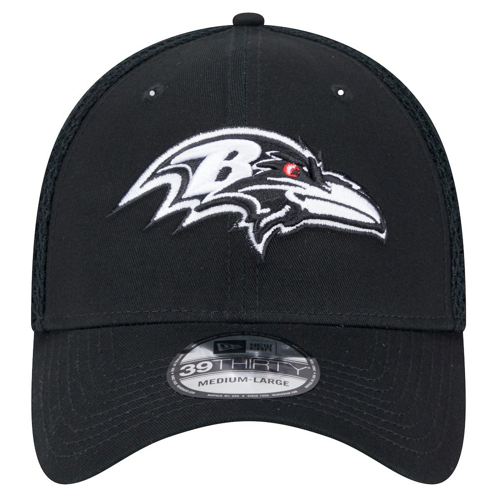 New Era Baltimore Ravens Black Main Neo 39THIRTY Flex Hat - NFL