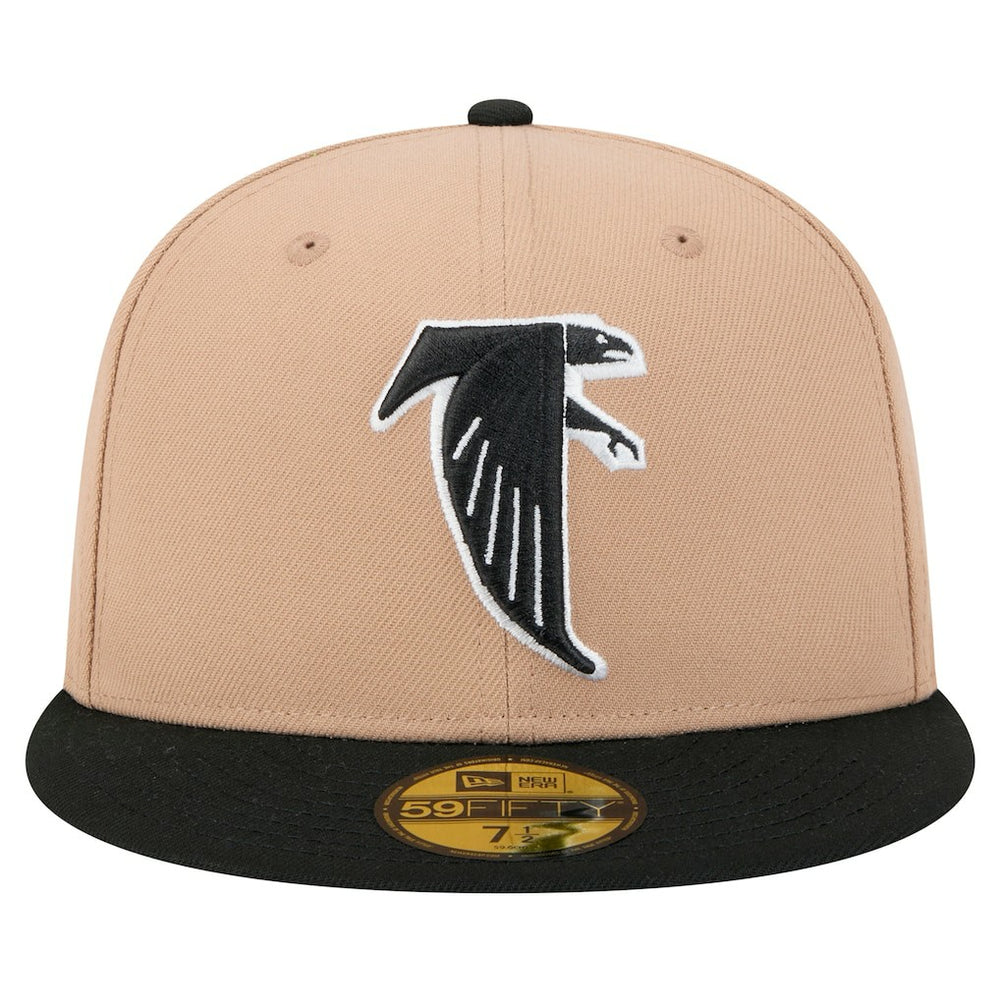 Atlanta Falcons New Era Throwback Logo Main 59FIFTY Fitted Hat - Tan - NFL