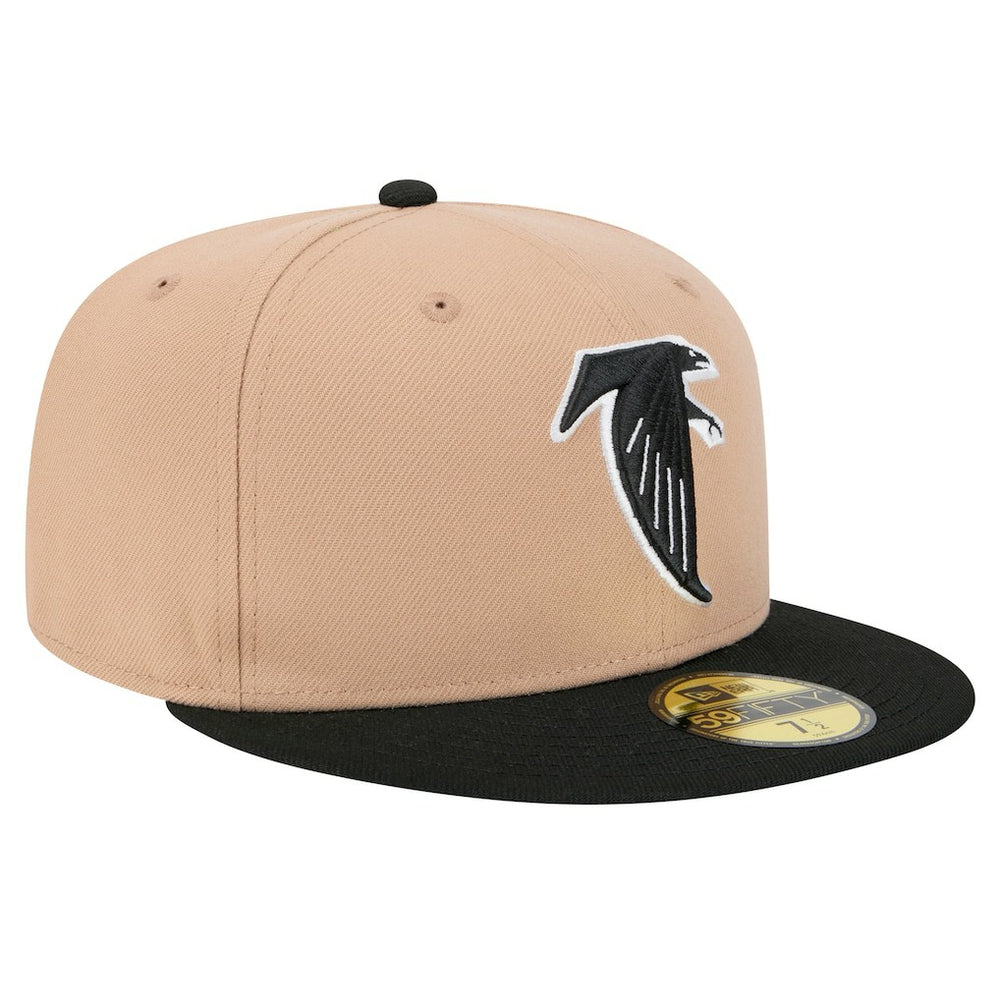 Atlanta Falcons New Era Throwback Logo Main 59FIFTY Fitted Hat - Tan - NFL
