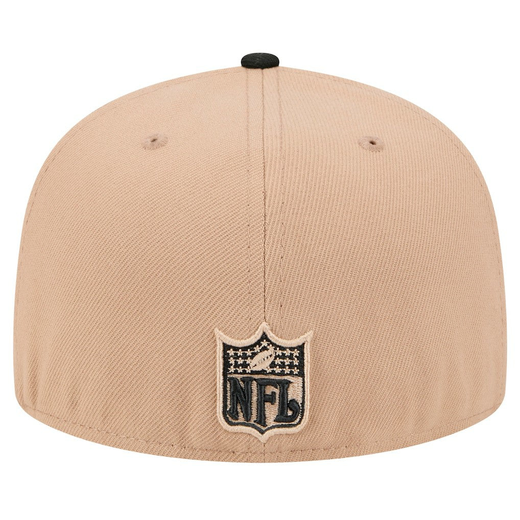 Atlanta Falcons New Era Throwback Logo Main 59FIFTY Fitted Hat - Tan - NFL