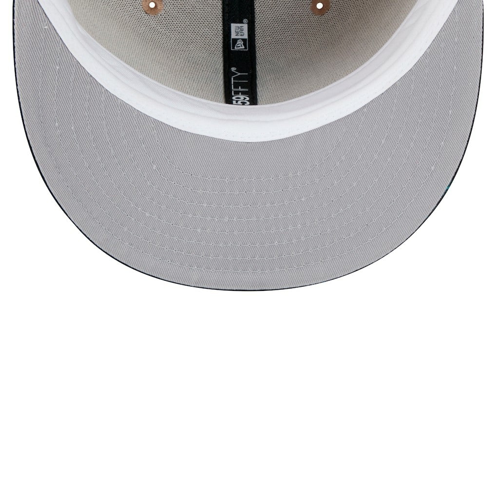 Atlanta Falcons New Era Throwback Logo Main 59FIFTY Fitted Hat - Tan - NFL