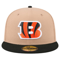 Cincinnati Bengals New Era Logo Main 59FIFTY Fitted Hat - Tan - NFL