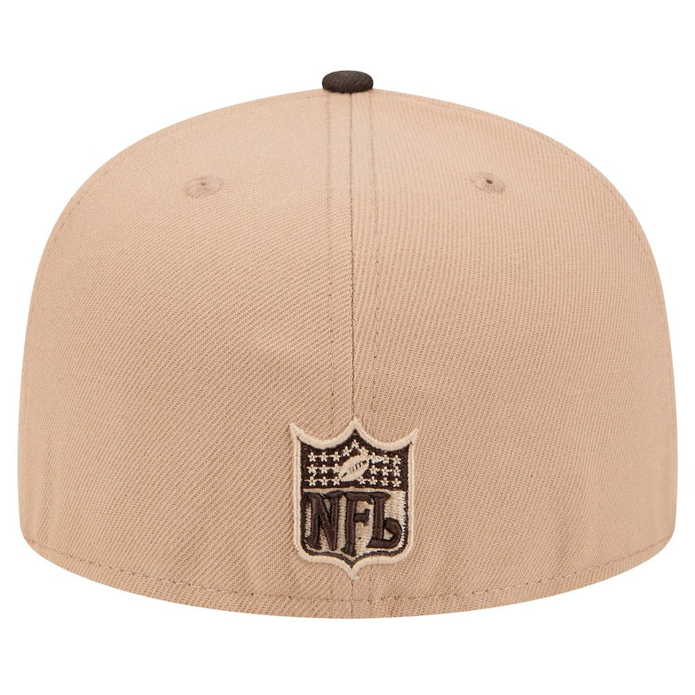 Cleveland Browns New Era Throwback Logo Main 59FIFTY Fitted Hat - Tan - NFL