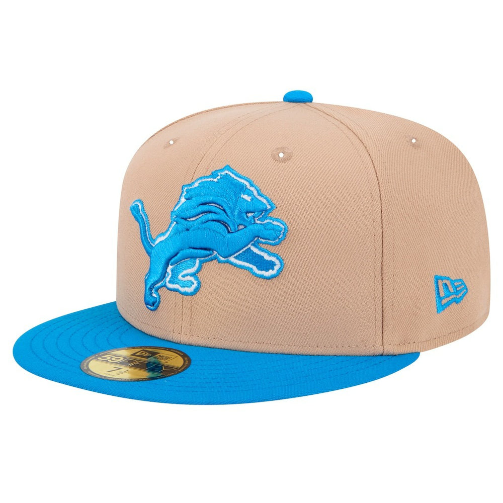 Detroit Lions New Era Logo Main 59FIFTY Fitted Hat - Tan - NFL