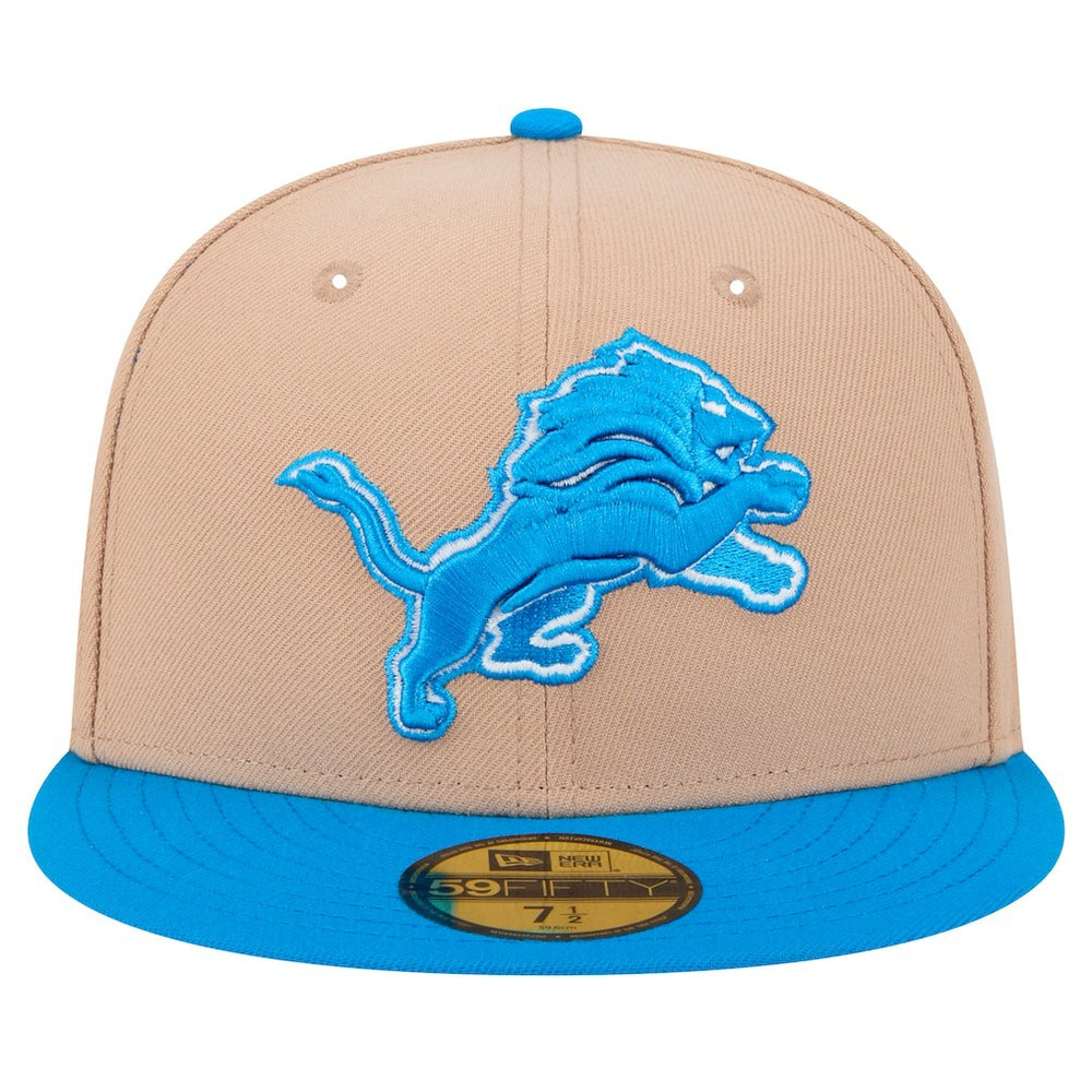 Detroit Lions New Era Logo Main 59FIFTY Fitted Hat - Tan - NFL