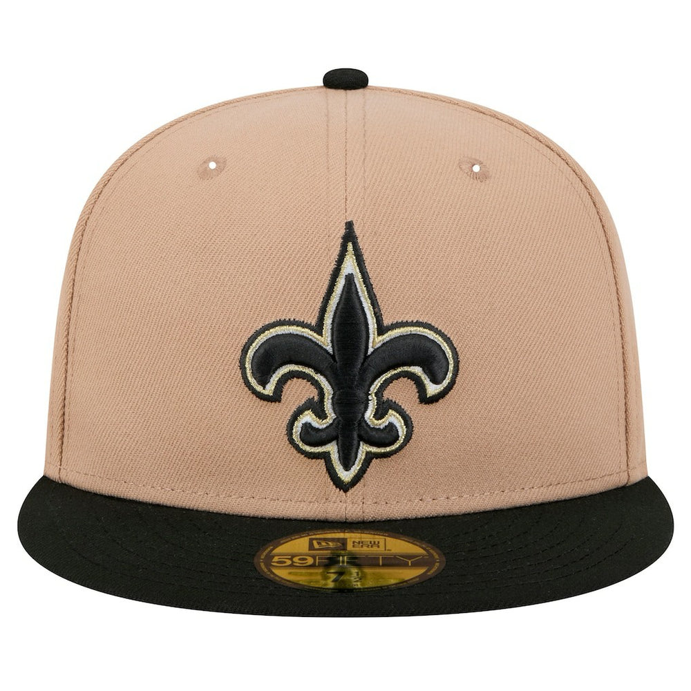 New Orleans Saints New Era Logo Main 59FIFTY Fitted Hat - Tan - NFL