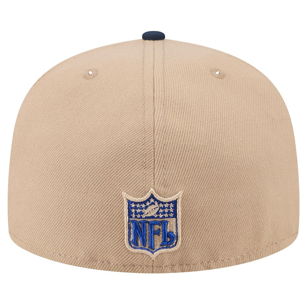 New York Giants New Era Wordmark Logo Main 59FIFTY Fitted Hat - Tan - NFL