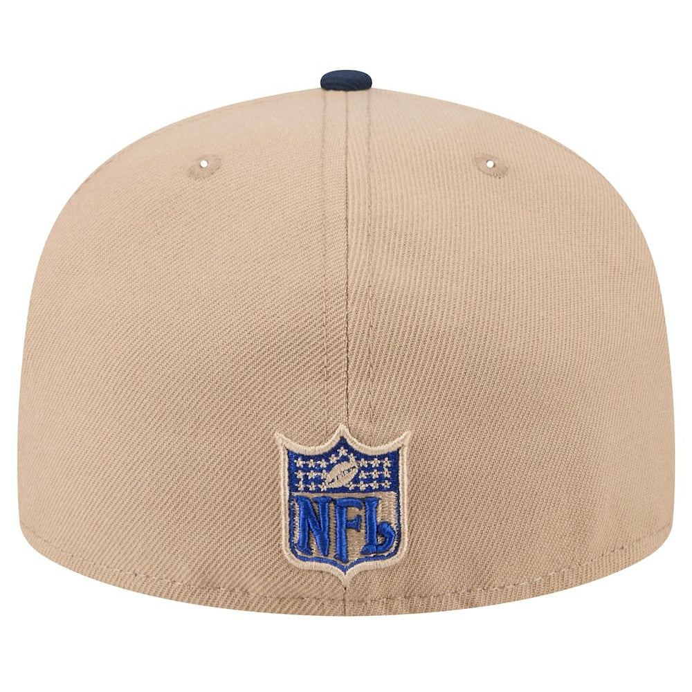 New York Giants New Era Wordmark Logo Main 59FIFTY Fitted Hat - Tan - NFL
