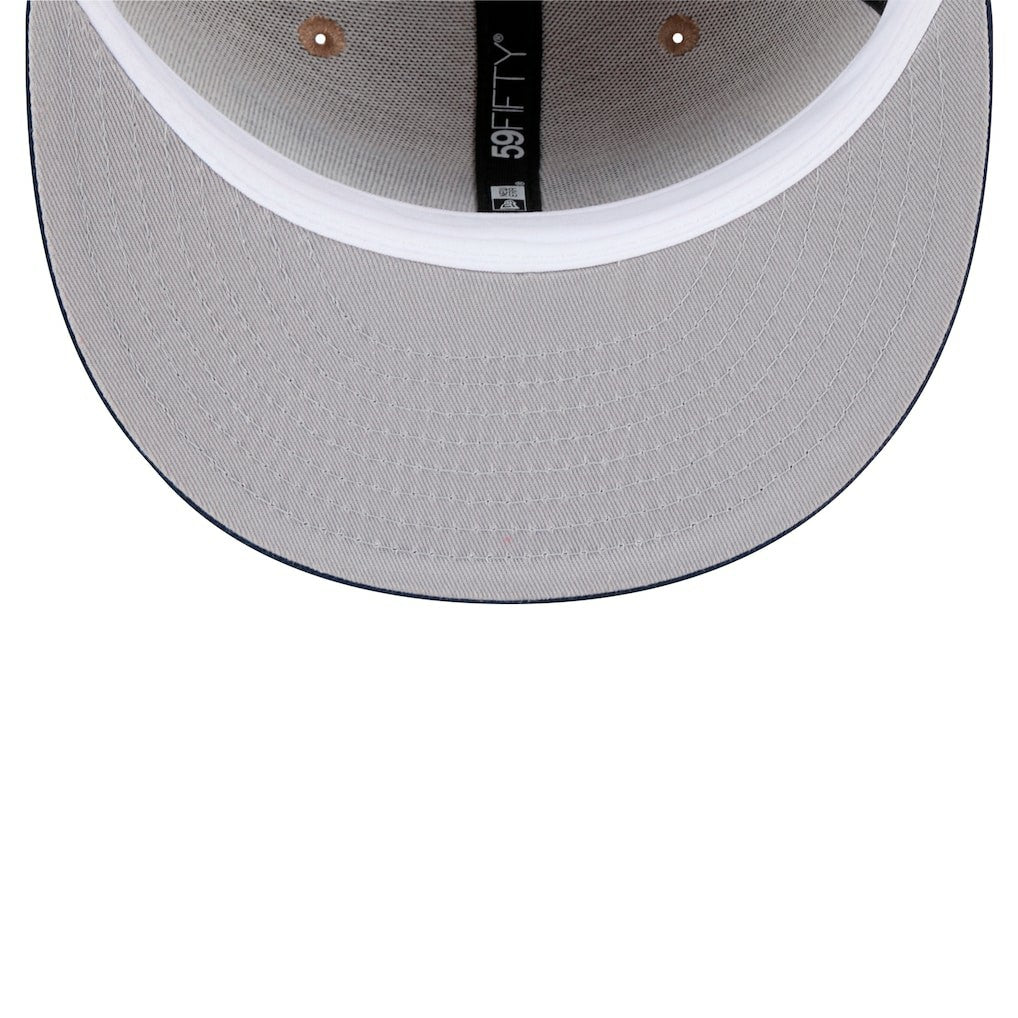 New York Giants New Era Wordmark Logo Main 59FIFTY Fitted Hat - Tan - NFL