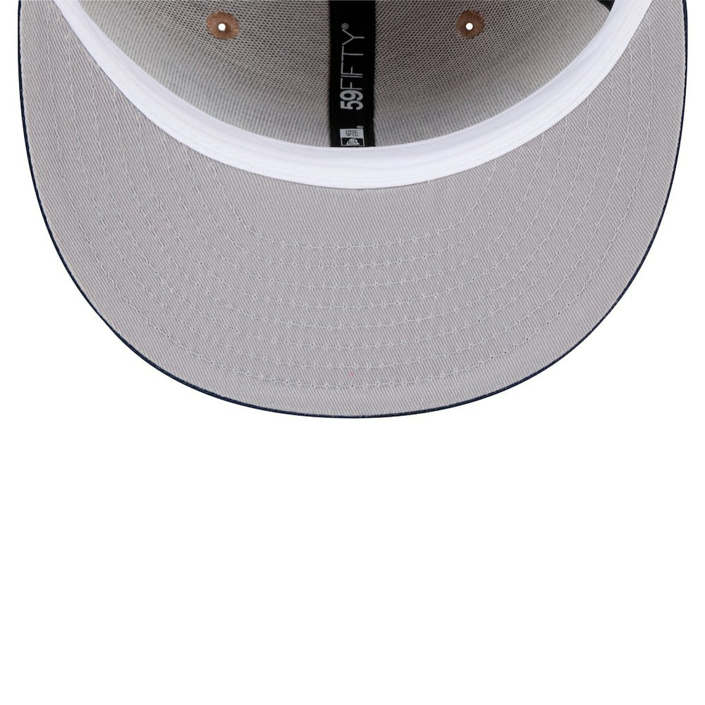 New York Giants New Era Wordmark Logo Main 59FIFTY Fitted Hat - Tan - NFL