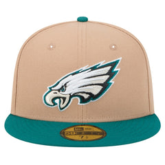 Philadelphia Eagles New Era Logo Main 59FIFTY Fitted Hat - Tan - NFL