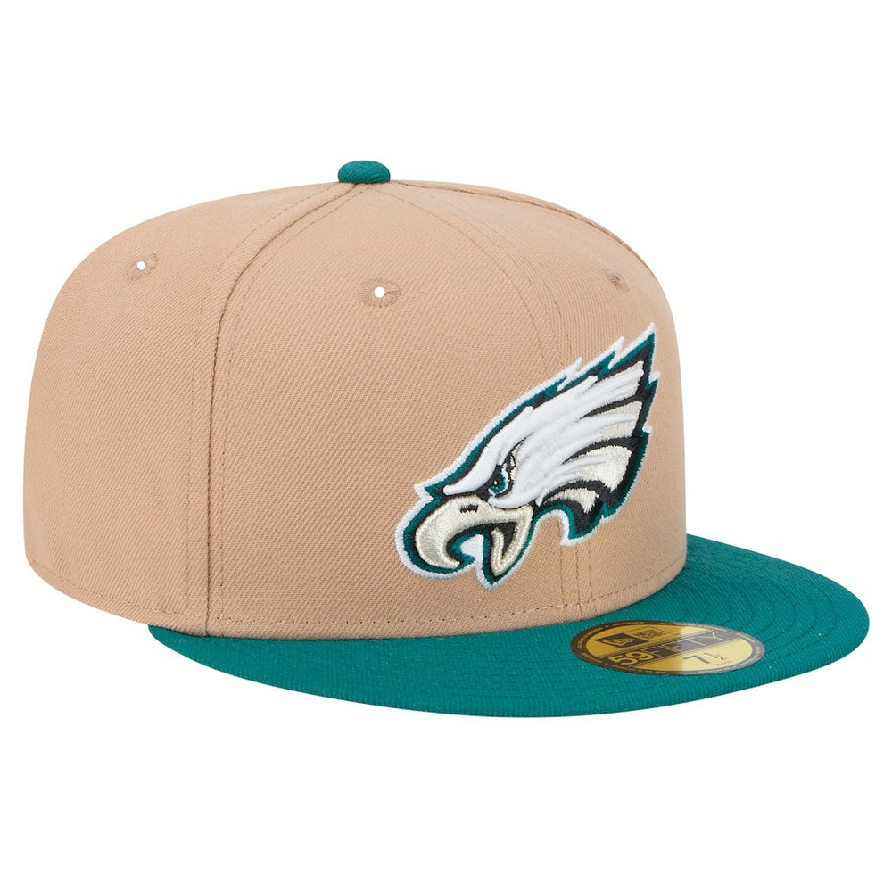 Philadelphia Eagles New Era Logo Main 59FIFTY Fitted Hat - Tan - NFL