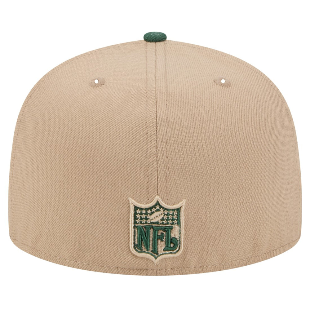 Green Bay Packers New Era Throwback Logo Main 59FIFTY Fitted Hat - Tan - NFL