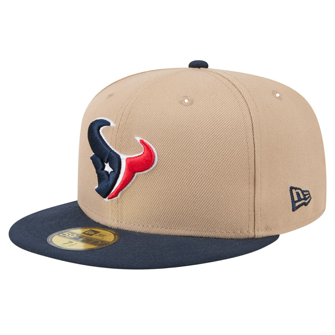 Houston Texans New Era Logo Main 59FIFTY Fitted Hat - Tan - NFL