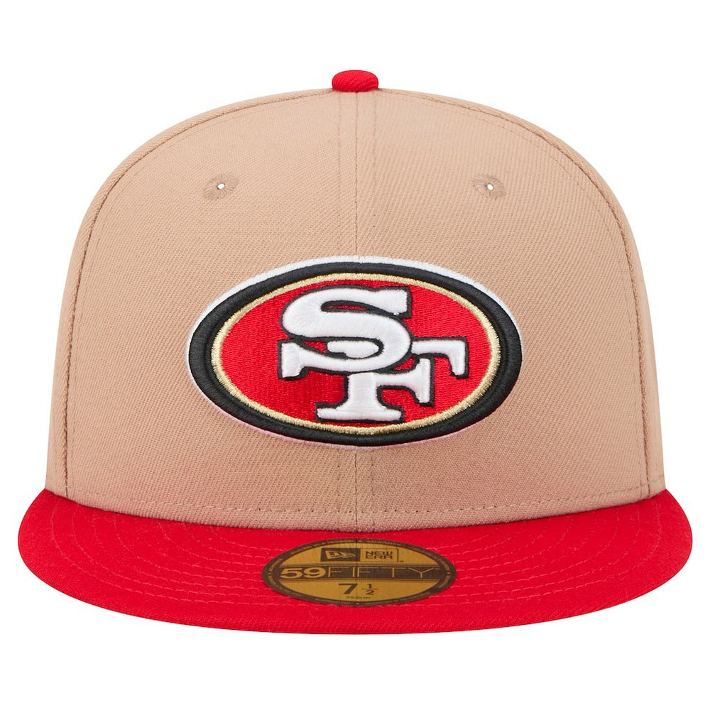 San Francisco 49ers New Era Logo Main 59FIFTY Fitted Hat - Tan - NFL