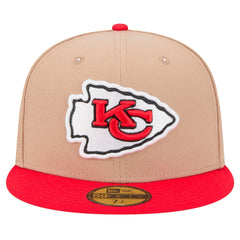 Kansas City Chiefs New Era Logo Main 59FIFTY Fitted Hat - Tan - NFL