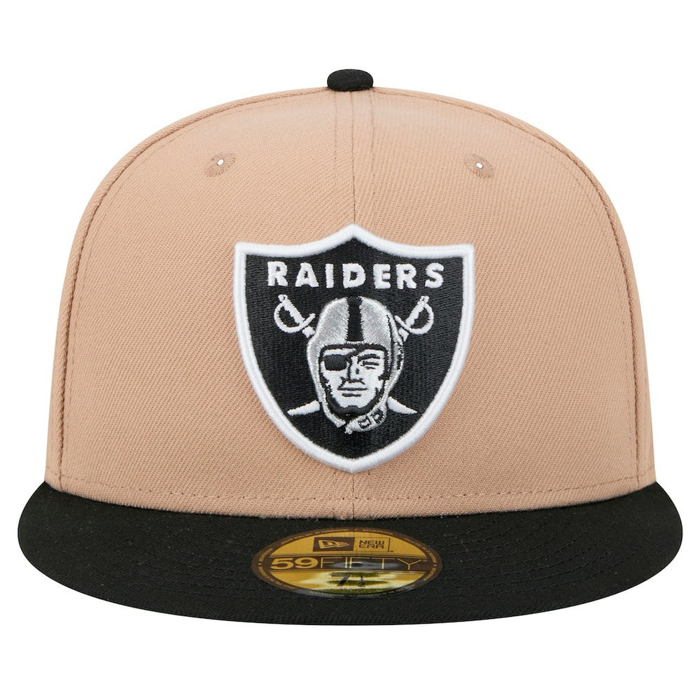 Las Vegas Raiders New Era Logo Main 59FIFTY Fitted Hat - Tan - NFL