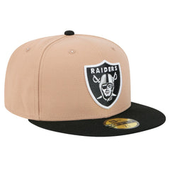 Las Vegas Raiders New Era Logo Main 59FIFTY Fitted Hat - Tan - NFL