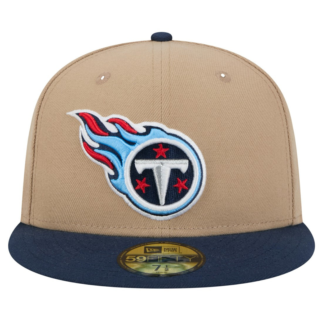 Tennessee Titans New Era Logo Main 59FIFTY Fitted Hat - Tan - NFL
