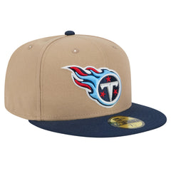 Tennessee Titans New Era Logo Main 59FIFTY Fitted Hat - Tan - NFL