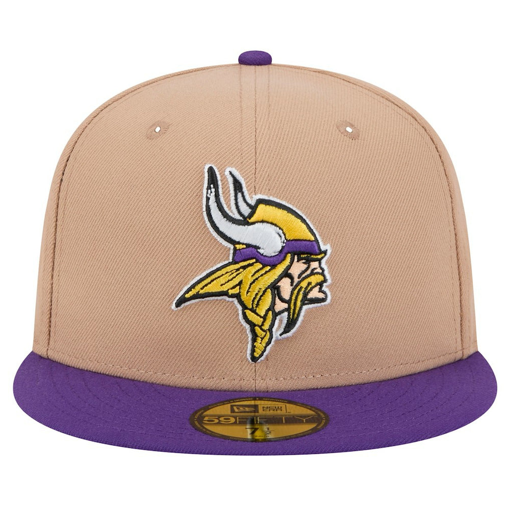 Minnesota Vikings New Era Logo Main 59FIFTY Fitted Hat - Tan - NFL