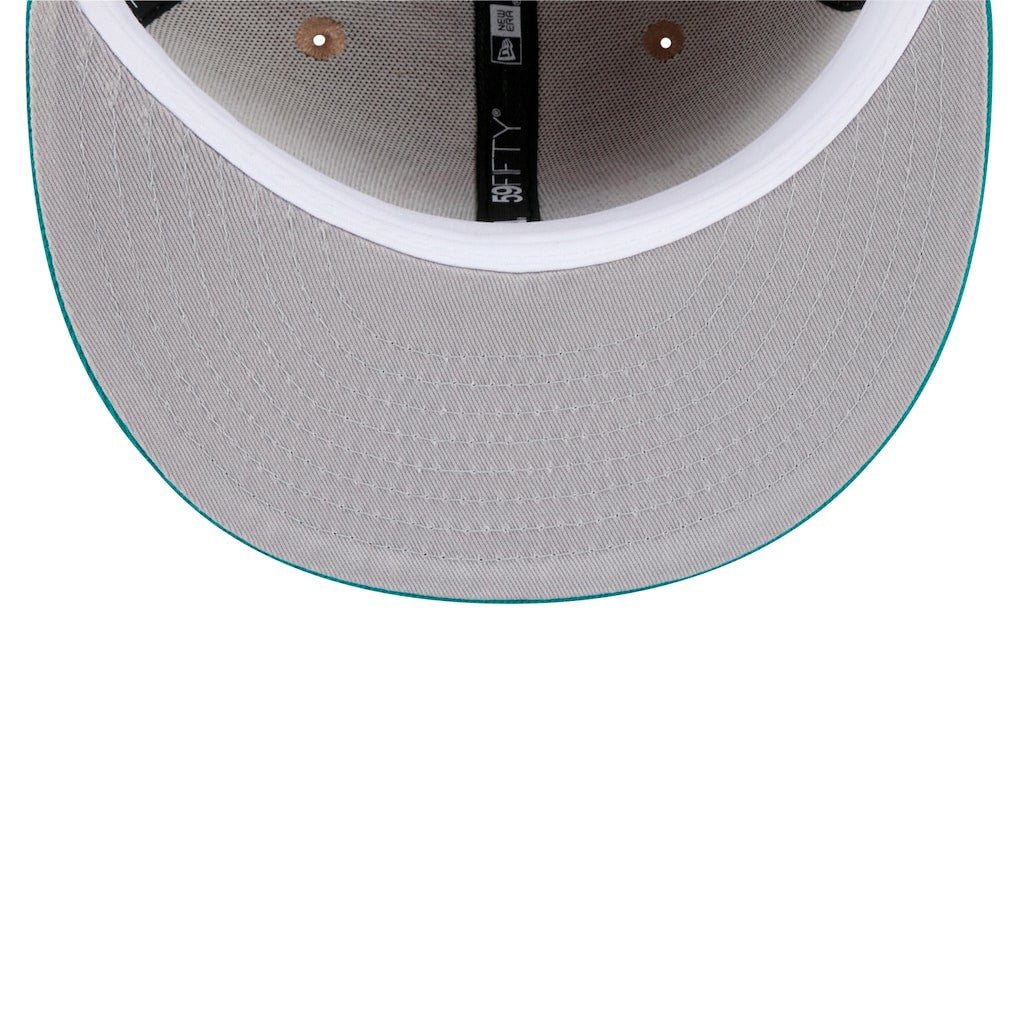 Miami Dolphins New Era Throwback Logo Main 59FIFTY Fitted Hat - Tan - NFL